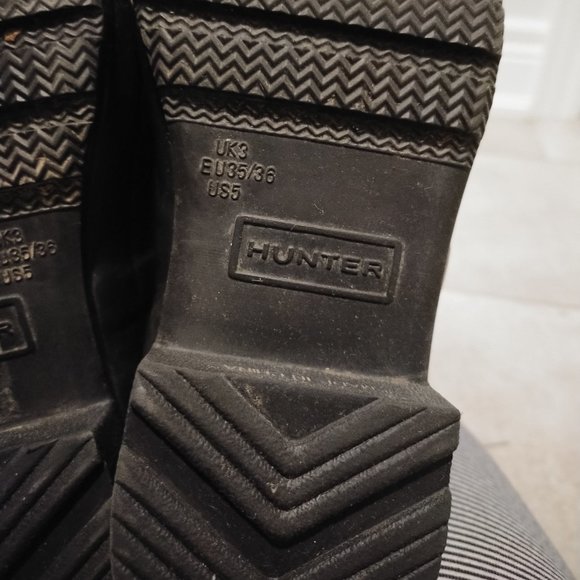 Women's Hunter Black Rain Boots US 5 - Picture 2 of 5